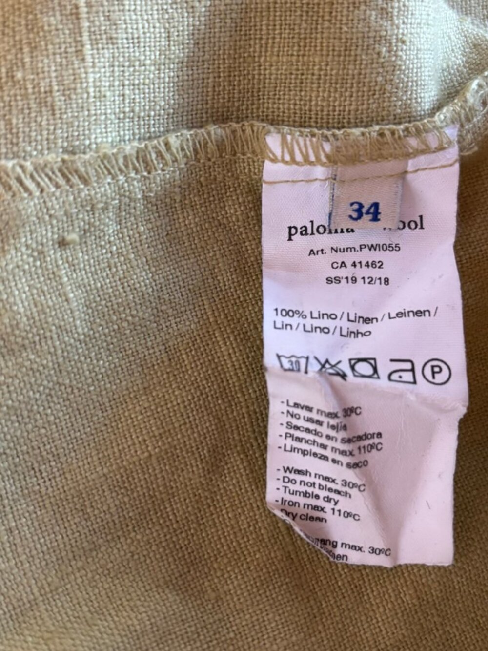 Paloma Wool Galatea Linen Midi Sleeveless Dress Size 34 XS - Picture 8 of 9